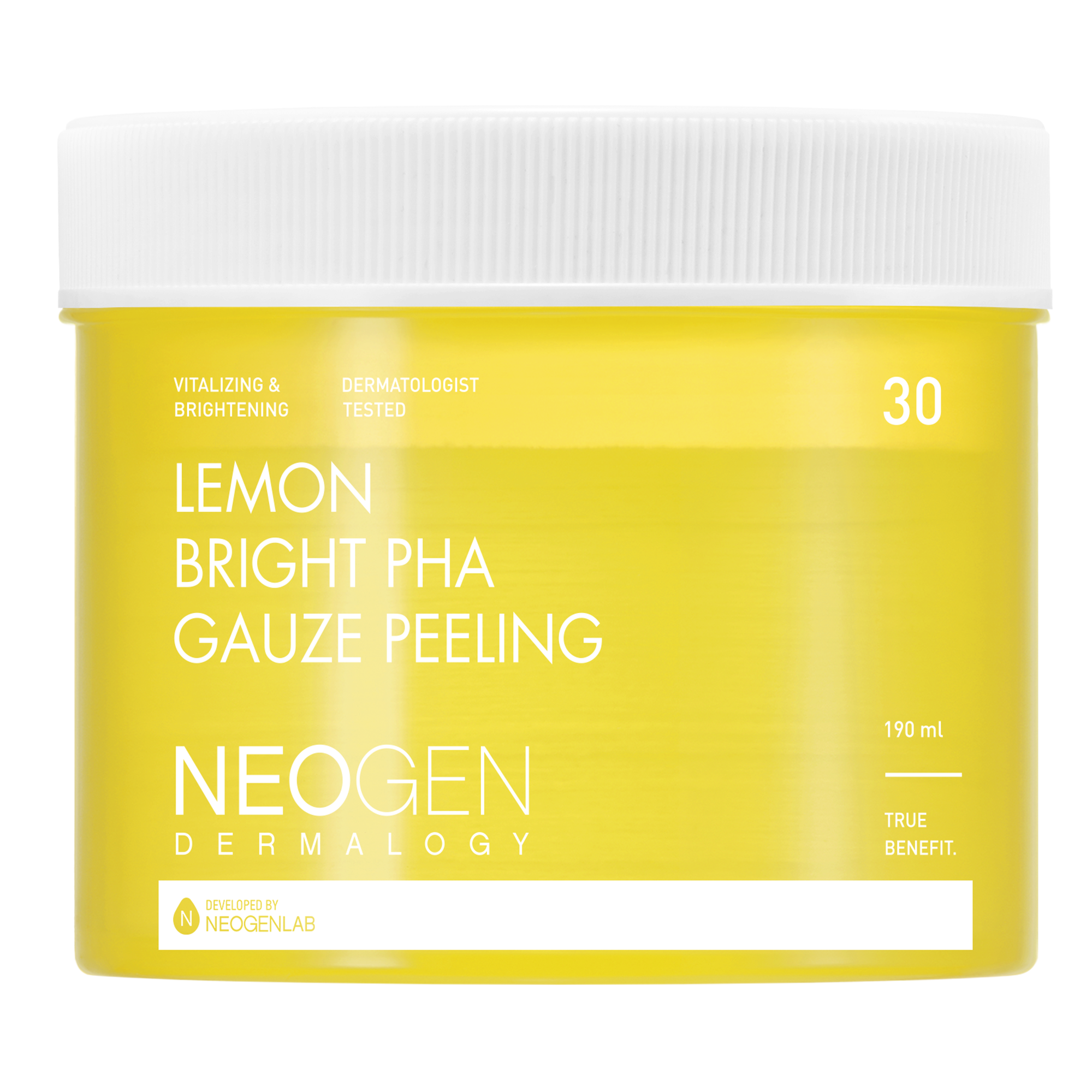 NEOGEN - Dermalogy Lemon Bright PHA Gauze Peeling 30 sheets - brightening peeling pads