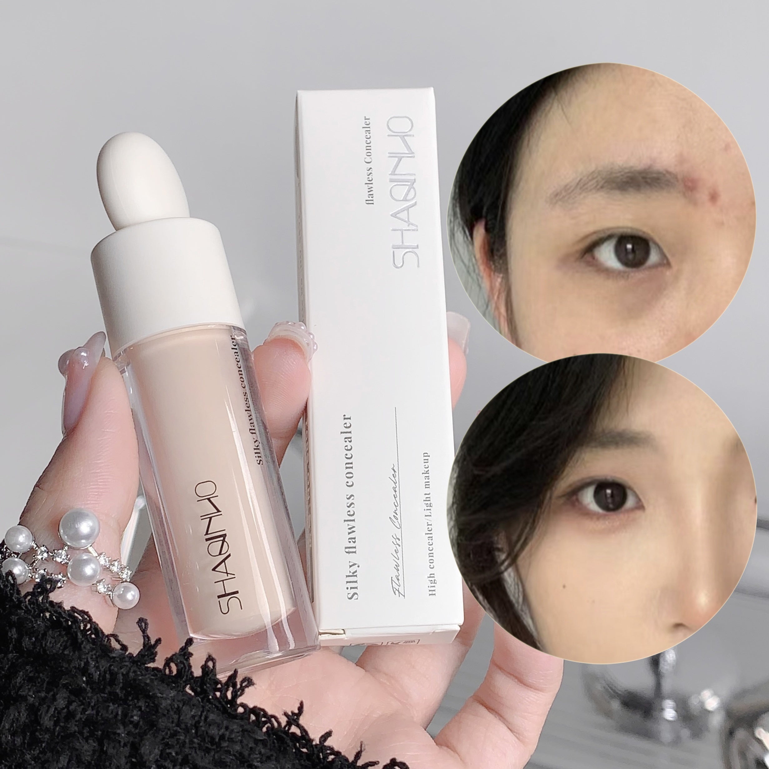 Silky, non-creasing face concealer - High coverage of blemishes, acne, dark circles, tear troughs, freckles - Smooth makeup hold, sweat and water resistant