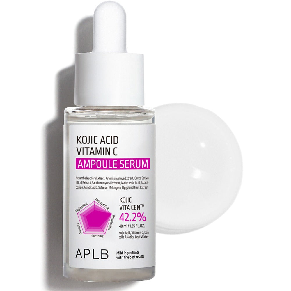 APLB Kojic Acid Vitamin C Ampoule Serum: sérum s kyselinou kojovou a vitamínem C pro redukci pigmentových skvrn, sjednocení tónu a rozjasnění pleti. Korejská kosmetika v Praze a celé České republice