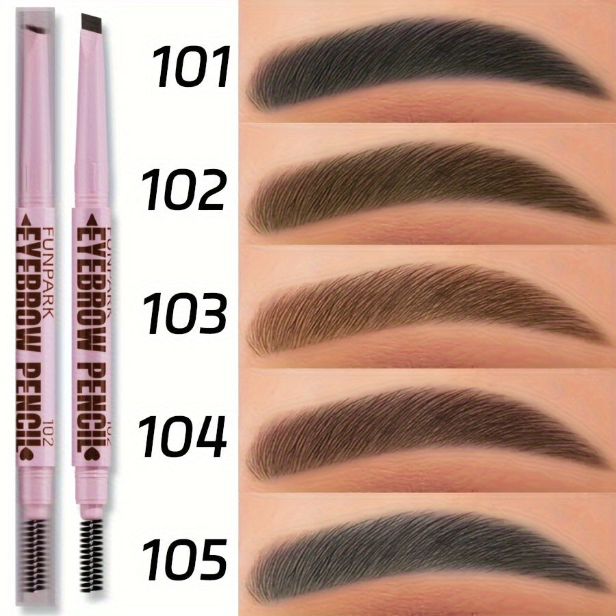 Waterproof Dual-Ended Eyebrow Pencil - Long-lasting, easy-glide with integrated powder and color in dark brown, light brown, taupe and black - Waterproof Dual-Ended Eyebrow Pencil