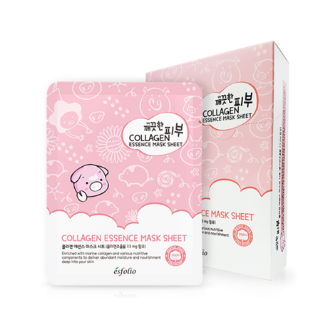 esfolio - Set of face masks with collagen essence 10 pieces [25ml x 10pcs]