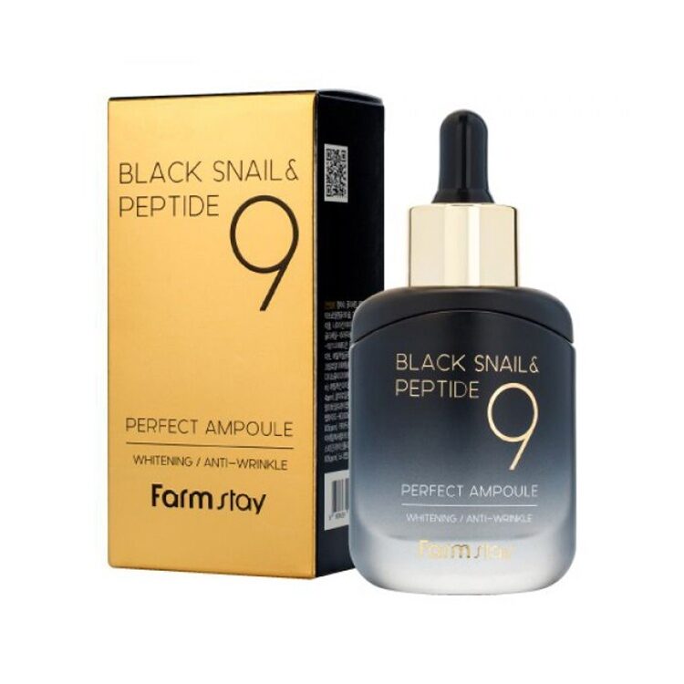 Farm Stay - Black Snail &amp; Peptide9 Perfect Ampoule [35ml] - Ampoule with black snail and Peptide9 [35ml]