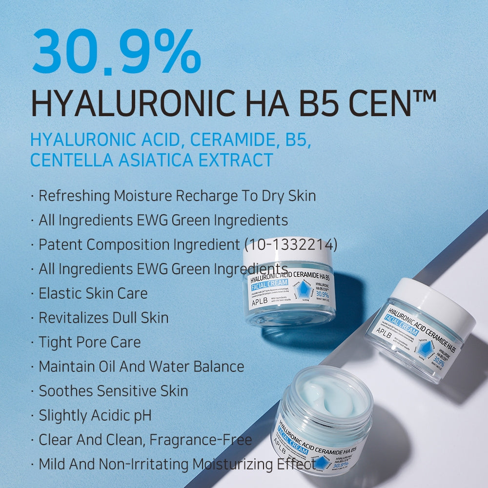 APLB - Skin cream with hyaluronic acid, ceramides and vitamin B5 - 55g