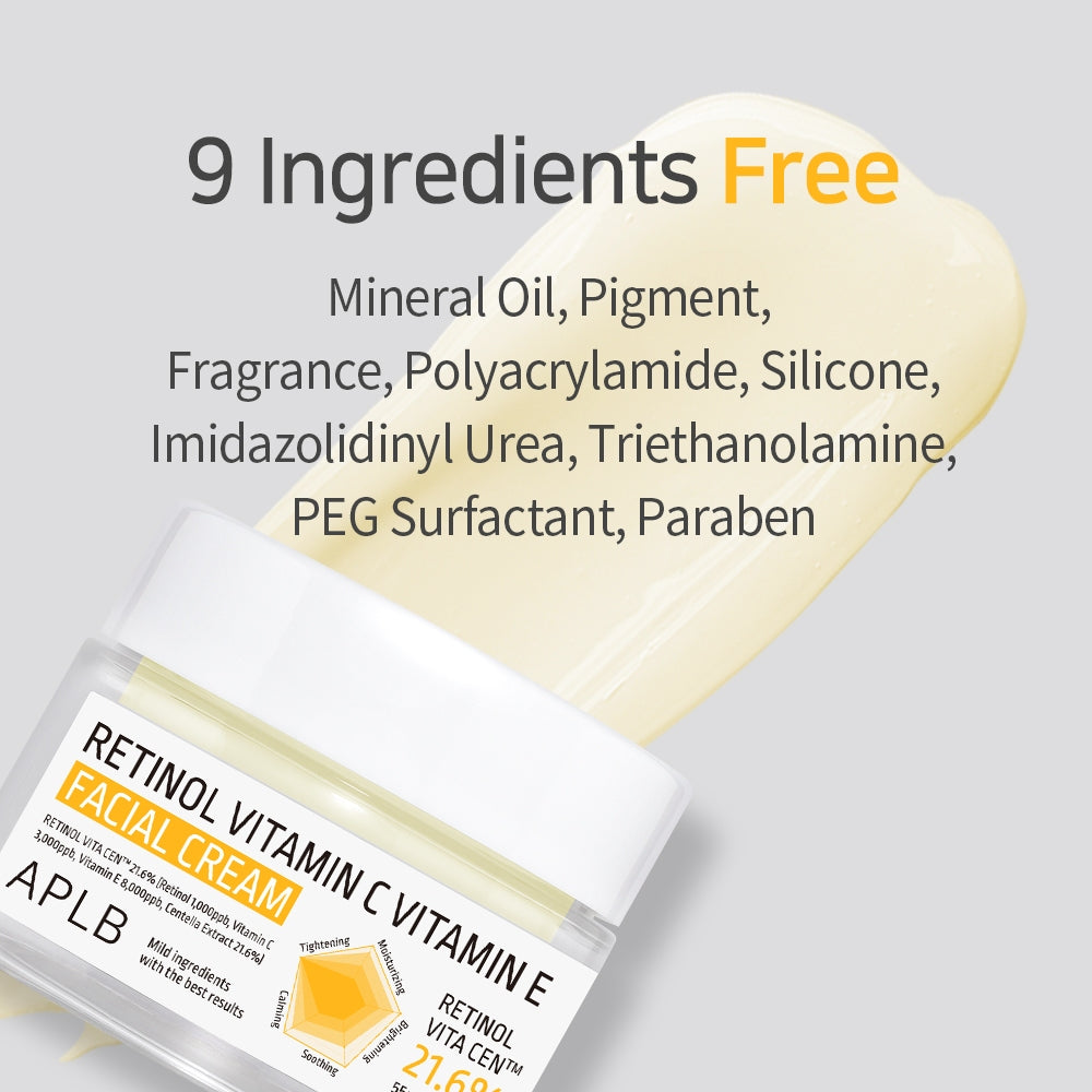 APLB RETINOL VITAMIN C VITAMIN E FACIAL CREAM 55ml - Face cream with retinol, vitamin C and E