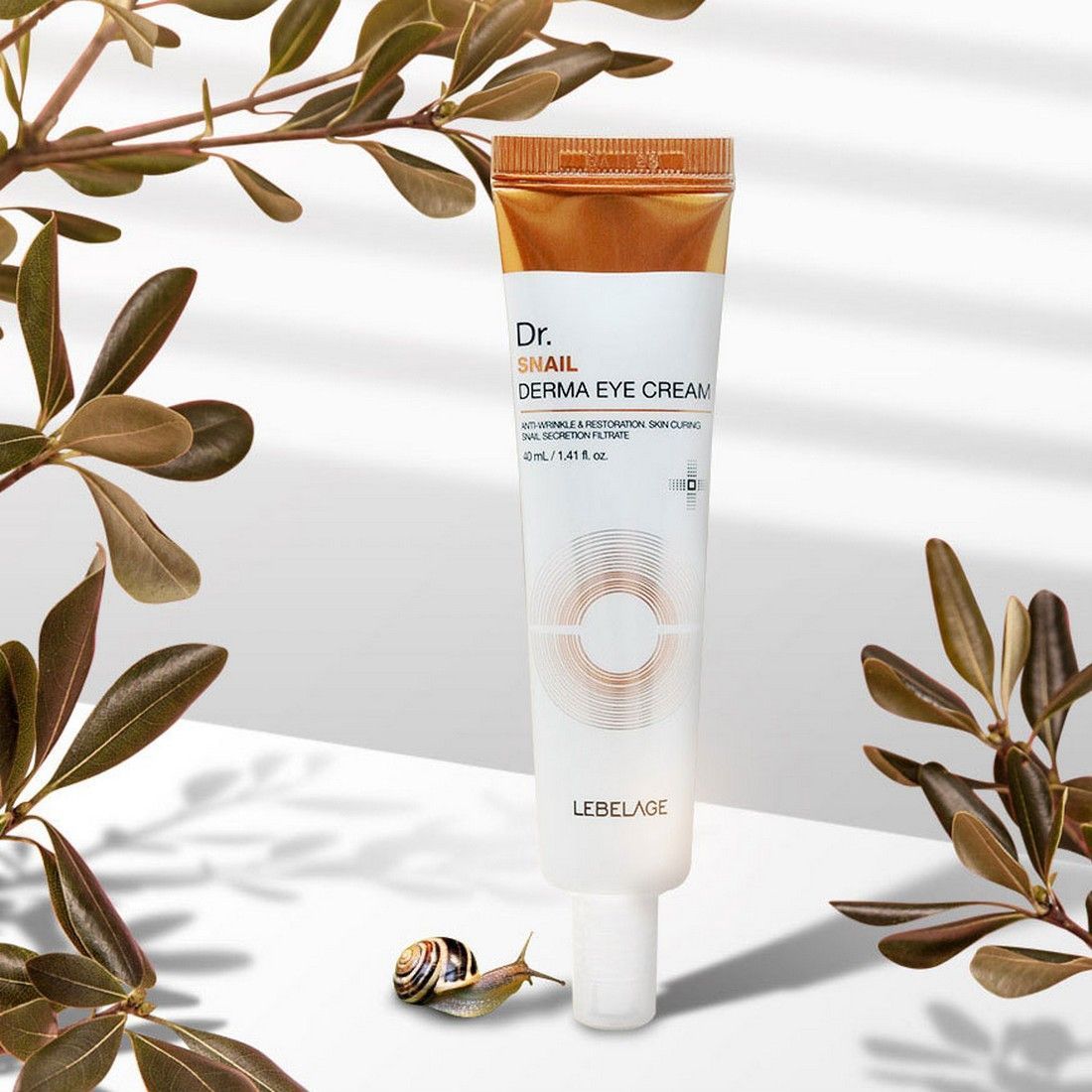 LEBELAGE - Dr. Snail Derma Eye Cream [40ml] - Derma oční krém s hlemýždím extraktem [40ml]